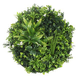 Flowering White Artificial Green Wall Disc UV Resistant 50cm V77-8880002