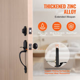 Front Door Handle and Deadbolt Set, Matte Black Front Door Lock Set with Interior Knob, Single V952-XNSBYGHDSHXLS59N0V0