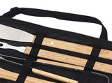10PCS Grilling Tool Set Stainless Steel with Wood Handle Grill Utensils for Picnic Barbecue V1294-YM0703-3111230013311