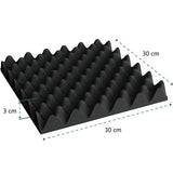 12 Acoustic Panels, 30x30x3cm - Self-Adhesive High Density Absorbing Wall Tiles for Effective V1188-MS-325-0043