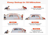 Large SUV Tent for 6 Person, 3.05 x 2.74m 3-Season SUV Tailgate Tent with Ventilated Doors & Mesh V952-CZZPCHK109FTIN0BQ001V0