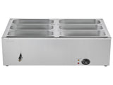 Commercial Food Warmer, 1500W Electric Stainless Steel Steam Food Warmer with Lid, 6-Pan Fast V952-SYSPBWQPTK61338ZN002V3