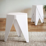 Artiss 4PC Puzzle Stool Bar Stools Stackable White AI-PP-STOOL-T-WHX4