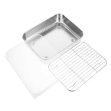 Dumpling Container Stainless Steel Multipurpose Food Storage for Fridge 2Sets V1369-AZ3-W-15862