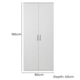 STOCKHOLM UNIVERSAL STORAGE CUPBOARD - VJ PANEL - DECO BLACK HANDLE V164-ECS1VBDB