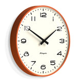 Newgate Radio City Wall Clock Black Arabic Dial - Matte Pumpkin Orange V398-NM-RADC254PO