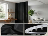 Artiss Room Divider Curtain Ceiling Mounted Track Sets Flexible Black RD-D-254X213-BK