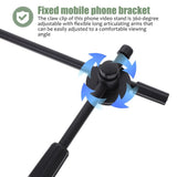 Black Overhead Phone Mount with Articulating Arm for Desk and Video Recording V1192-AZ-W-24915