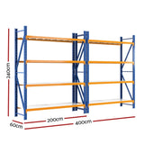 Giantz 4Mx2.4M Garage Shelving Warehouse Rack WR-F-20246-200BO-ABCX2