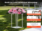 Wedding Flower Stand, 10PCS 50cm Column Flower Stand, Floral Stands with Acrylic Laminate, V952-HLHJLFT10J505M19U001V0
