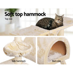 i.Pet Cat Tree 100cm Tower Scratching Post Scratcher Condo House Trees Bed Beige PET-CAT-HSCT003-BE