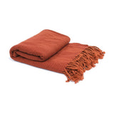 Herringbone Acrylic Throw Terracotta V442-WAM-THROW-HERRINGBONE-TERRACOTTA-RE