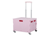Folding Shopping Trolley Cart Portable Pink STP1001-65L-PK