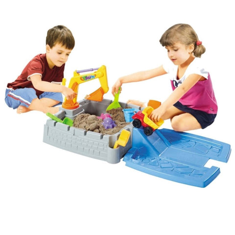 Children's Sand Pit & Box Game With 11 Fun, Playtime Accessories V196-8809
