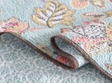 100% Cotton Blush Aqua Rosehaven Coverlet Bedspread Set V745-MMPAC060967Q13U