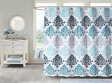 Polyester Striped Painting Shower Bath Curtain Waterproof Bathroom Curtain V1294-YM0901-JY28888-01