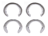 4pcs Horseshoes Aluminum Alloy Light Weight Reliable Practical Horse Riding Accessory for Racecourse V1294-YM0523-3111220079612