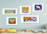 White A4 Children's Art Display Frame, Front-Opening Storage Frame for Up to 150 Drawings V1188-MS-731-120