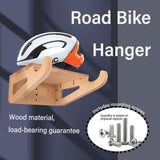 Bike Wall Mount - Indoor Bicycle Rack Bamboo Bike Rack Storage with Removeable Shelf Bicycle V1192-AZ-W-10255