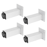 4Pcs Sofa Leg Aluminium Alloy Square Adjustable Cabinet Foot Furniture Hardware Fittings120mm V1294-YM0721-3114210001112