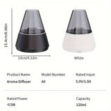 flame aroma diffuser, realistic flame diffuser, aromatherapy diffuser, essential oil diffuser, 7 V1347-730-37494-BLK-CONTAINS2BOTTLESOFESSENTIALOILS