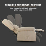 FORTIA Electric Recliner Lift Heat Chair for Elderly, Massage, Heat Therapy, Aged Care, Beige V219-HECLCRFOB3BG