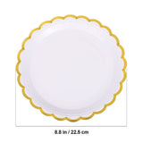 Floral Disposable Paper Plates for Parties, Large Capacity, Elegant Design, Perfect for Events and V1192-AZ-W-32553