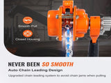 Manual Lever Chain Hoist, 1/2 Ton 1100 lbs Capacity 10 FT Come Along, G80 Galvanized Carbon Steel V952-MNSBHL12T10FTJ83GV0
