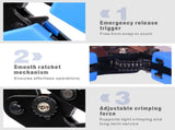 Ratcheting Crimping Tool EDM cutting jaw provides accurate and reliable crimping without damage V1366-AZ2-W-05773