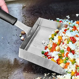 Stainless Steel Griddle Shovel with Raised Edges for Scraping and Moving, Large Size V1237-MS-912-175