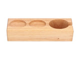 3Slots Wooden Coffee Portafilter Holder Tamper Stand Tamping Base for Home Bar Counter Wood V1294-YM0901-3118210243112