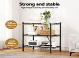 Artiss 3-Tier Shelving Unit Adjustable Garage Storage Shelves Kitchen Rack Steel SU-60X70-BK
