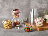200 PACK 9 oz Clear Plastic Cups With Dome Lids, Crystal Clear Dessert Cups for Ice Cream, Latte, V1258-DP02-C-1340
