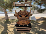 Wooden Animal Wind Spinner, Outdoor Hanging Windmill for Garden & Patio Charming Kinetic Yard Art V1366-AZ2-W-16409