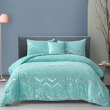 Blue Gradient Comforter Set, King Size, Modern 3-Piece Bedding with Pillowcases V745-MAB010950AJ3