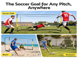 Everfit Portable Soccer Goal Net Fibreglass Polyester 12x6ft SN-B-FSG-126-YE