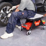 VEVOR Mechanic Stool Creeper Seat 300lb Rolling Shop Stool with Tool Trays V952-DSNHXCD300BYRE1RIV0