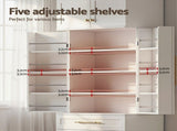 Artiss Buffet Sideboard Cabinet Pantry Kitchen Storage Cupboard Drawers Doors FUR-U-SID200-WH-ABC