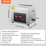 Ultrasonic Cleaner with Digital Timer & Heater, Professional Ultra Sonic Jewelry Cleaner, Stainless V952-SXCSBQXJ10L02FU3NV3