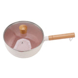 Non Stick Saucepan With Lid White Baby Complementary Food Small Pot Home Kitchen Instant Noodles V1294-YM0901-3113230192612