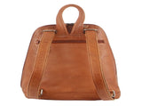 Milleni Genuine Italian Leather Soft Nappa Leather Backpack Bag Travel - Cognac V563-NL-10767-COGNAC