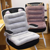 SOGA Grey One Piece Siamese Cushion Office Sedentary Butt Mat Back Waist Chair Support Home Decor SCUSHION051