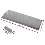Weisshorn Self Inflating Mattress Camping Sleeping Mat Air Bed Single Grey CAMP-MAT-SUE-SIN-GREY