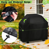 BBQ Grill Cover 420D Oxford Waterproof Windproof for Outdoor Gas and Charcoal Grills 145 x 60 x 120 V1189-LC-HW-00455