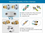 Garden Hose Repair Kit Aluminum Male Female Connectors with Zinc Clamps for 3/4 Inch and 5/8 Inch V1189-LC-LY-00170