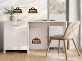 Artiss Office Desk and Chair Set 100cm Computer Desk PU Leather Office Chair FURNI-DESK100-5901-WH