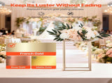 Wedding Flower Stand, 10PCS 40cm Column Flower Stand, Floral Stands with Acrylic Laminate, Gold V952-HLHJLFT10J40F3YRH001V0