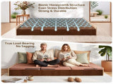 Artiss Folding Kraft Paper Bed Frame with Mattress and Pillow 300kg Capacity 200x120cm PAPER-BED-12023-BR-AB