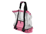 Beach Bags Mesh Cotton Oversized Storage Tote Bags for Beach Picnic Barbecue Camping Pink V1294-YM0523-3117210212411