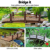 Gardeon Garden Decor Outdoor Ornament Wooden Bridge 160cm GD-BRIDGE-CC